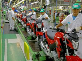 Venda de motos cresce 6,93% no semestre