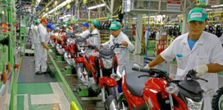 Venda de motos cresce 6,93% no semestre