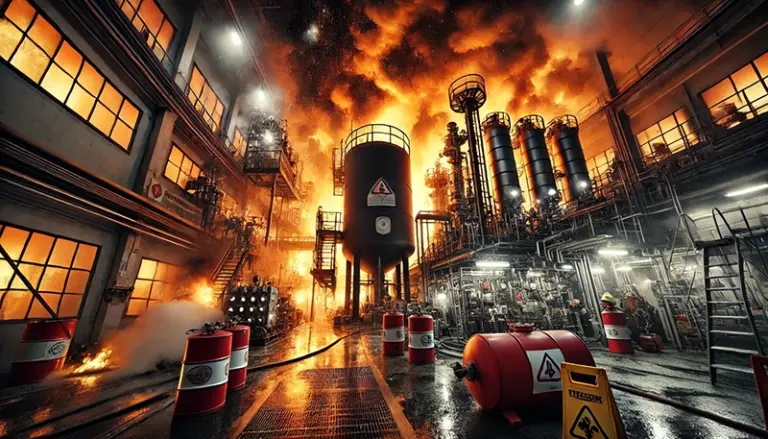 Incendio afecta fábrica de Tasa Lubricantes en Nova Iguaçu (RJ)